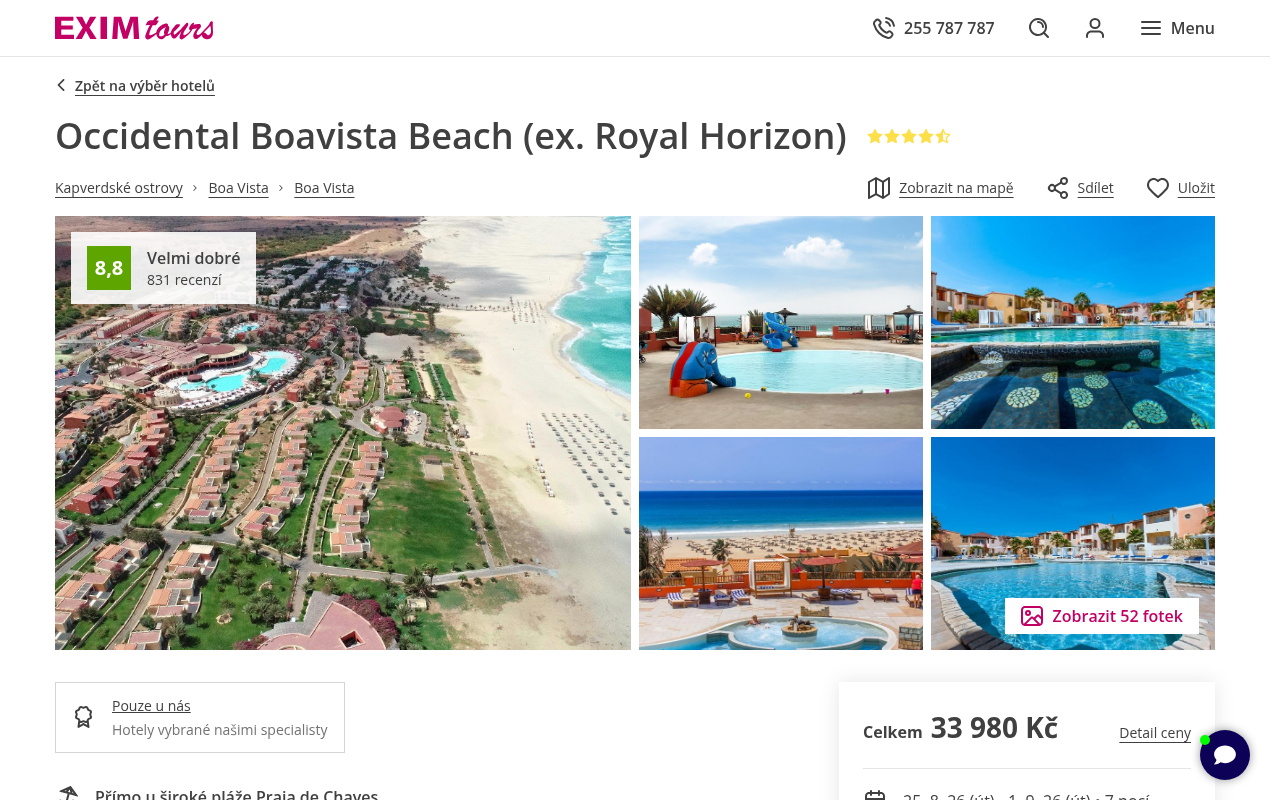 Nabídka EXIM tours – Royal Horizons Boa Vista Exroyal Decameron