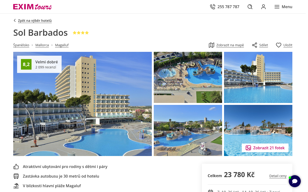 Nabídka EXIM tours – Sol Barbados