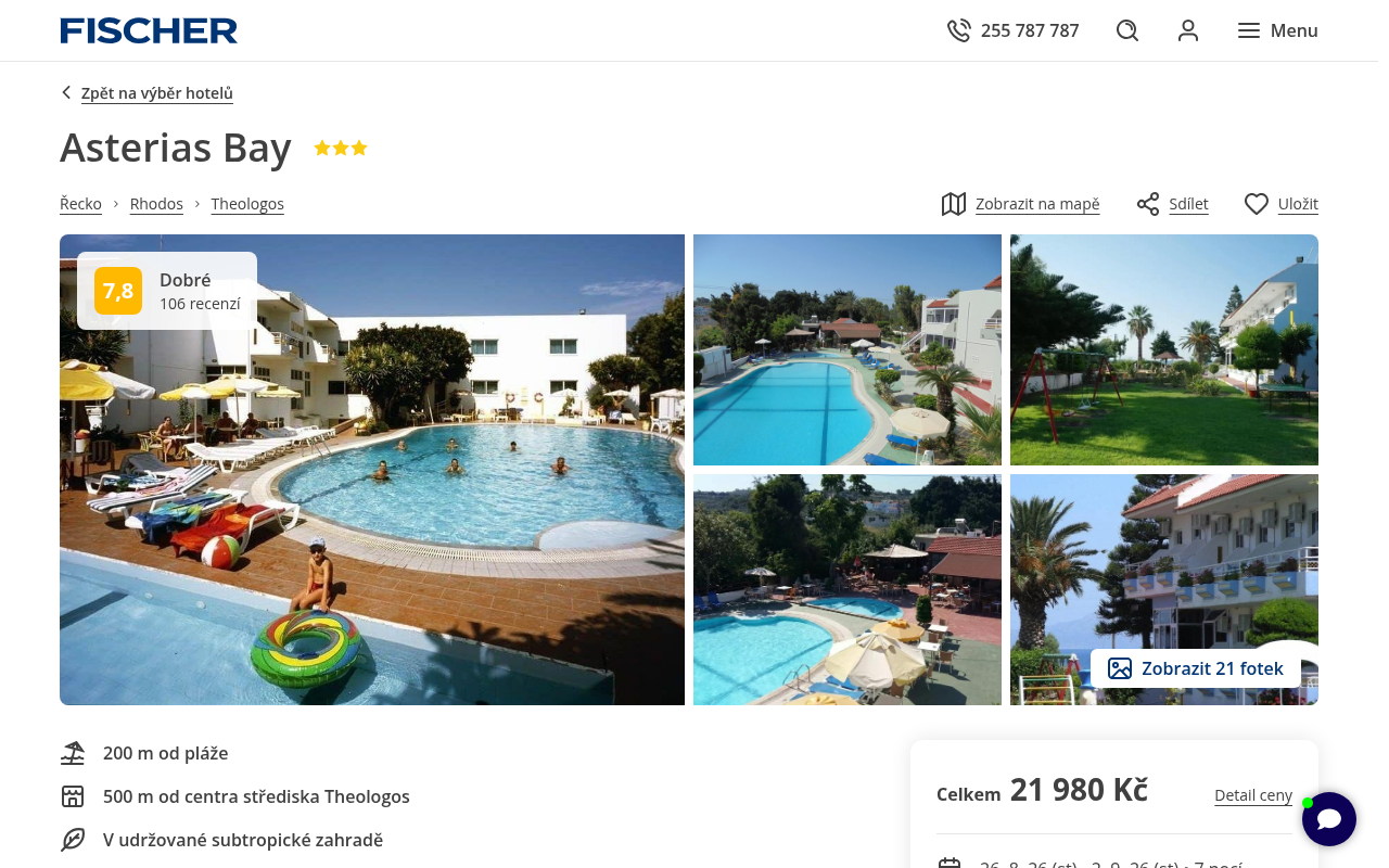 Nabídka Fischer – Asterias Bay Nabídka Fischer – Asterias Bay