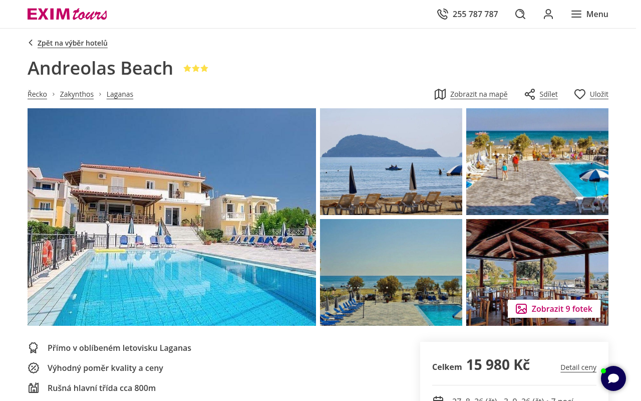 Nabídka EXIM tours – Andreolas Beach