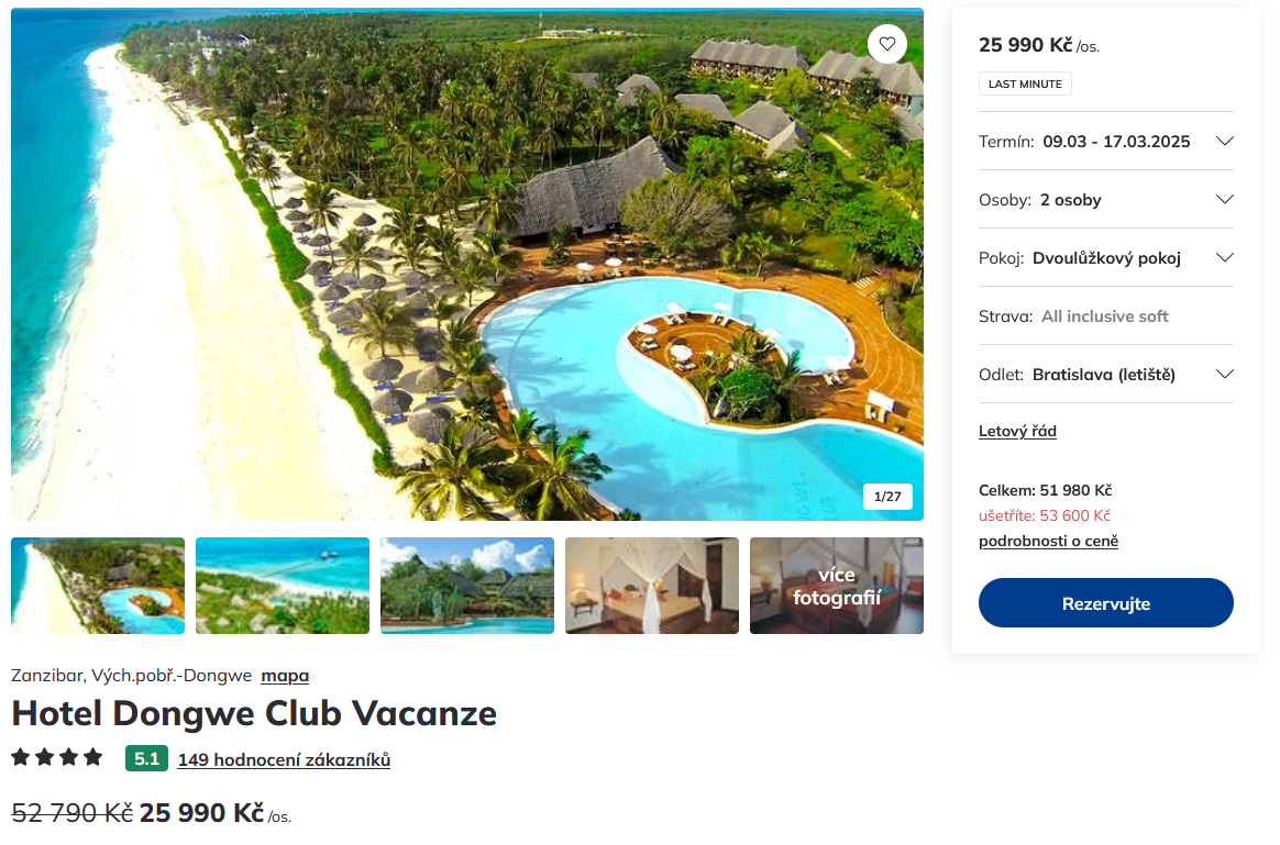 Zájazd na Zanzibar Zájazd na Zanzibar