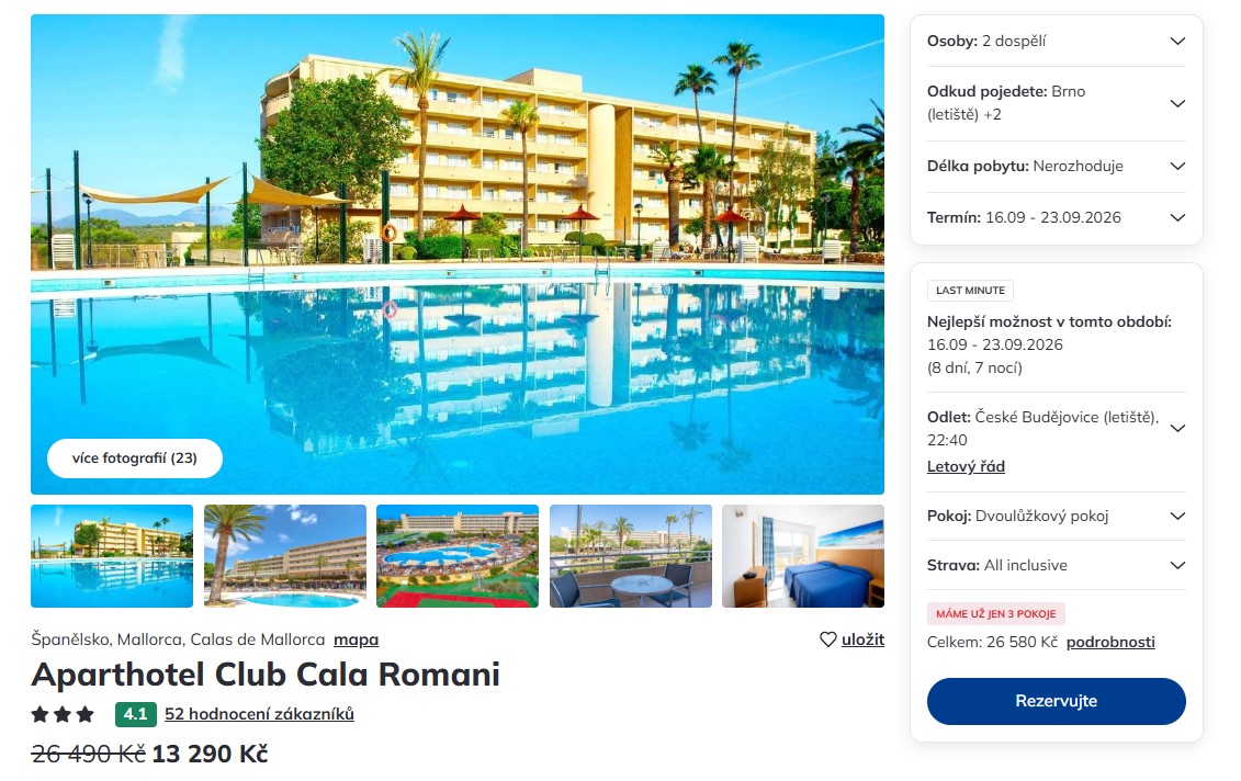 Nabídka Čedok – Aparthotel Club Cala Romani zájezd na mallorcu.jpg