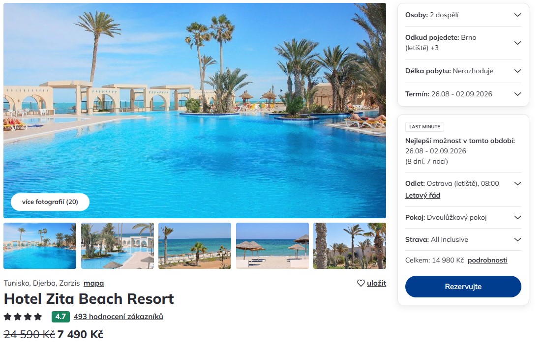 Nabídka Čedok – Zita Beach Resort zájezd djerba.jpg