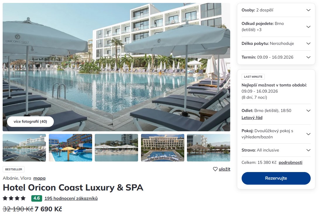 Nabídka Čedok – Oricon Coast Luxury And Spa zájezd do albánie.jpg