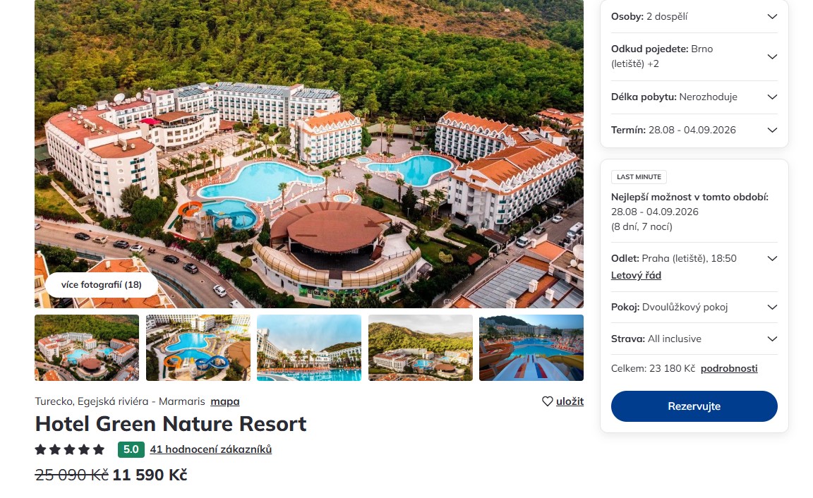 Nabídka Čedok – Green Nature Resort Spa zájezd do turecka.jpg