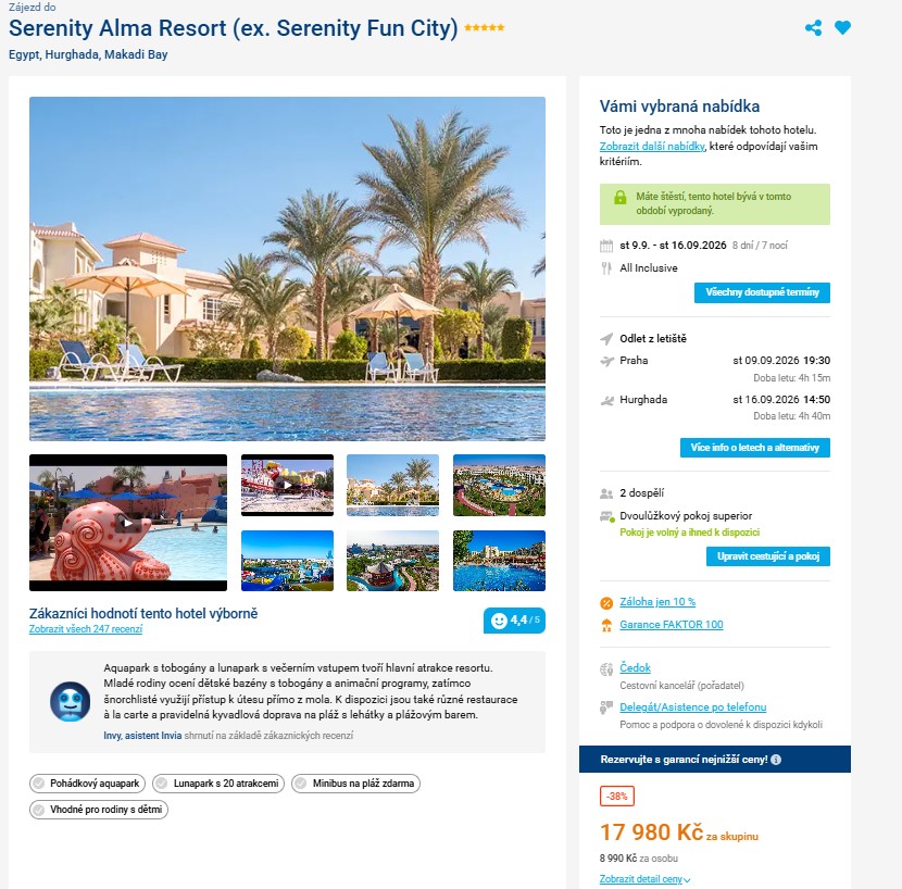 Nabídka Invia – Serenity Alma Resort (ex. Serenity Fun City) zájezd egypt.jpg
