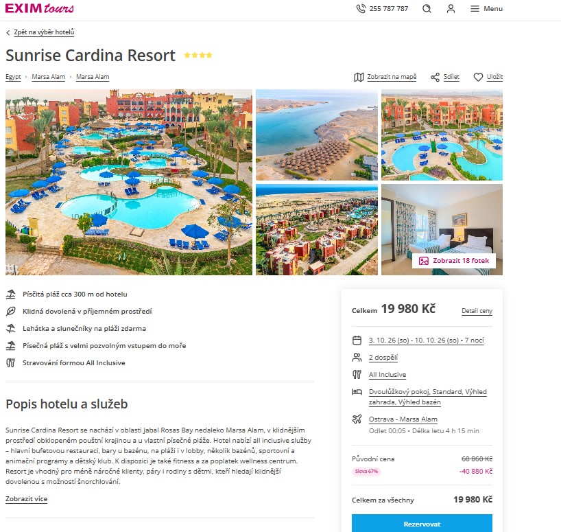 Nabídka EXIM tours – Cardina Resort Marsa Alam (ex.Aurora Bay Resort) zájezd egypt.jpg