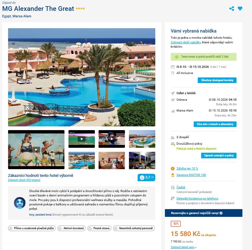 Nabídka Invia – Alexander The Great Resort zájezd egypt.jpg