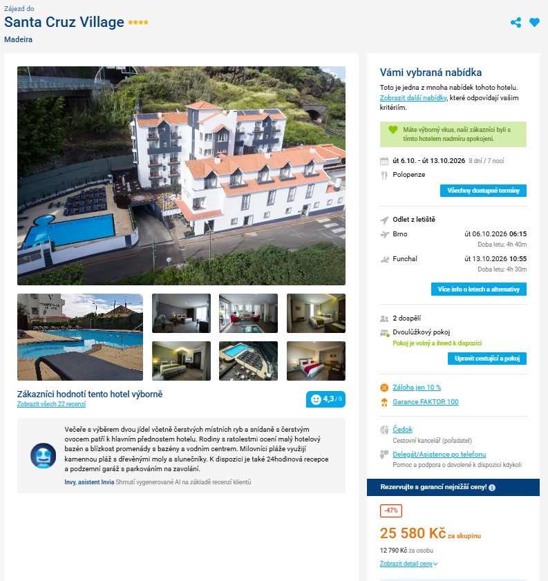 Nabídka Invia – Hotel Santa Cruz Village zájezd madeira.jpg