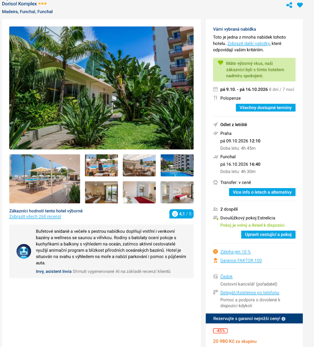 Zájezd Madeira Invia Zájezd Madeira Invia.png