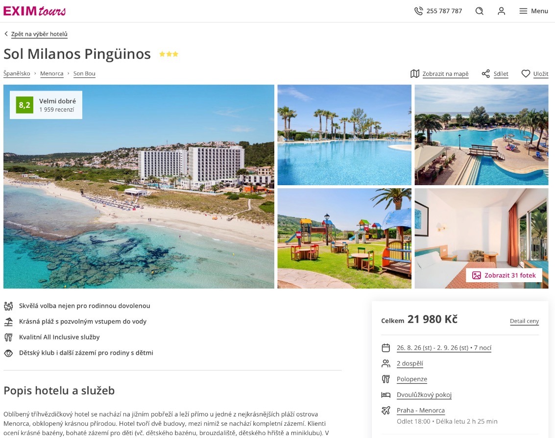 Zájezd Menorca EXIMtours Zájezd Menorca EXIMtours.png