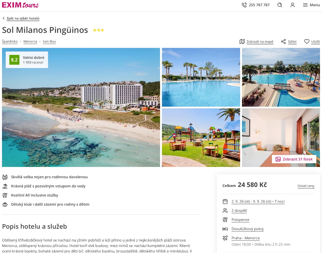 Zájezd Menorca EXIMtours Zájezd Menorca EXIMtours.png