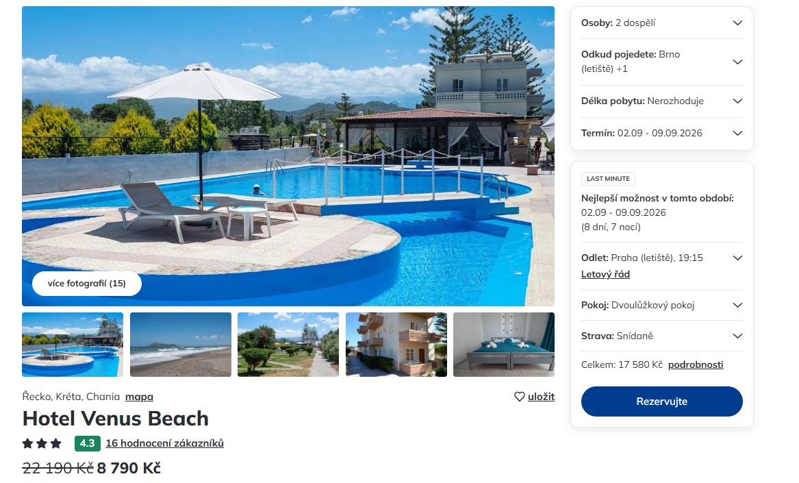 Nabídka Čedok – Venus Beach zájezd na krétu.jpg