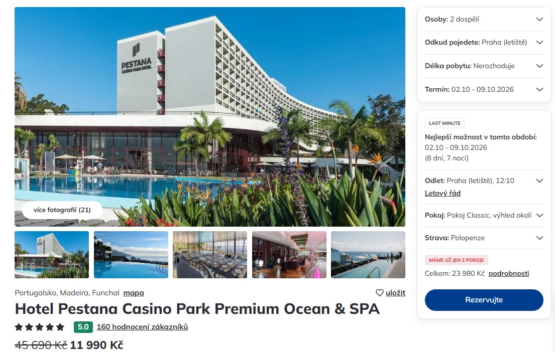 Nabídka Čedok – Pestana Casino Park zájezd na madeiru.jpg