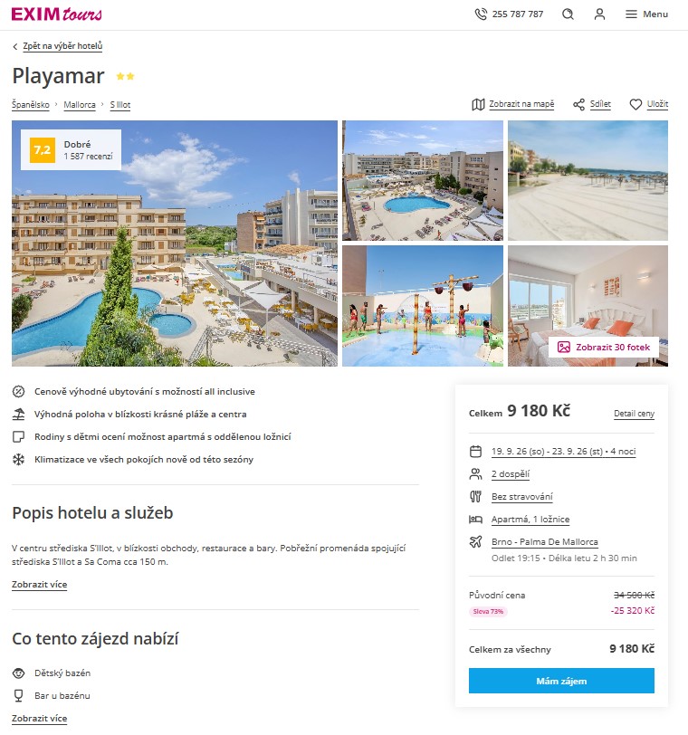 Nabídka EXIM tours – Playa Mar S Illot zájezd na mallorcu.jpg