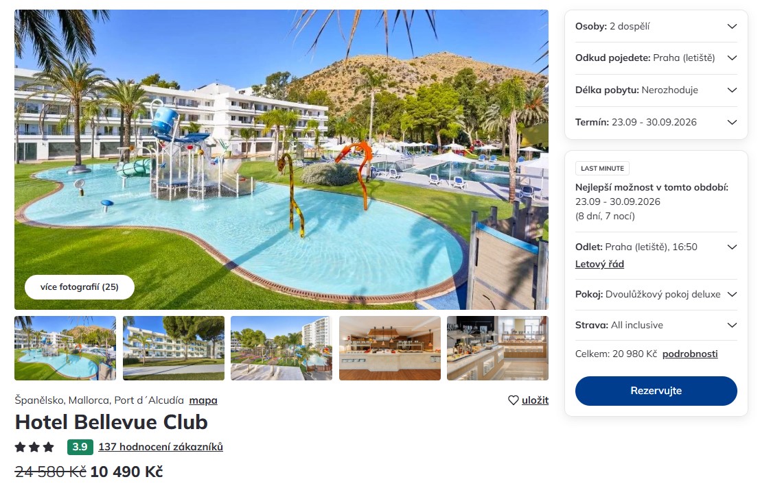 Nabídka Čedok – Bellevue Club zájezd na mallorcu.jpg