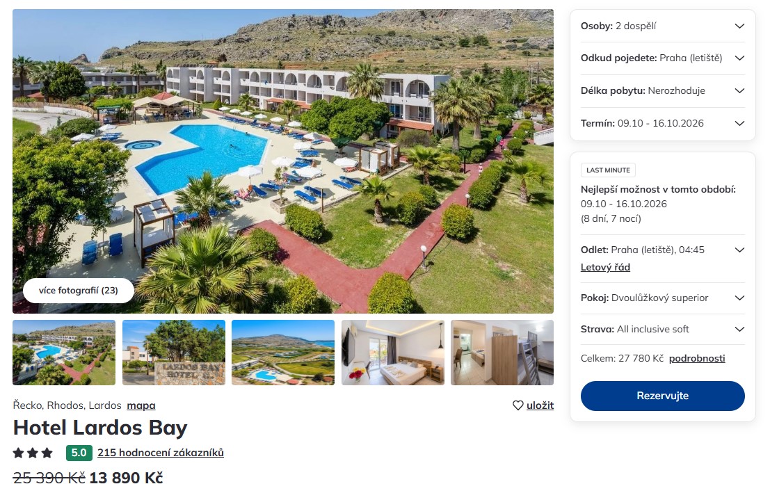 Nabídka Čedok – Lardos Bay zájezd na rhodos.jpg