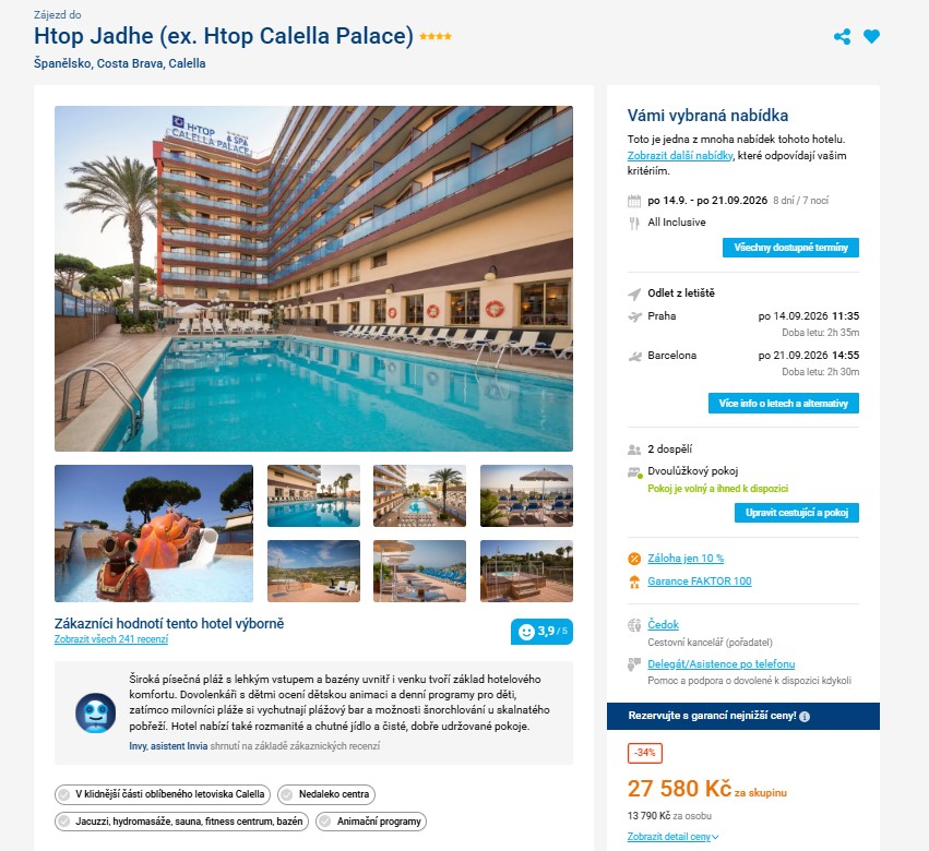 Nabídka Invia – H Top Jadhe zájezd španělsko.jpg