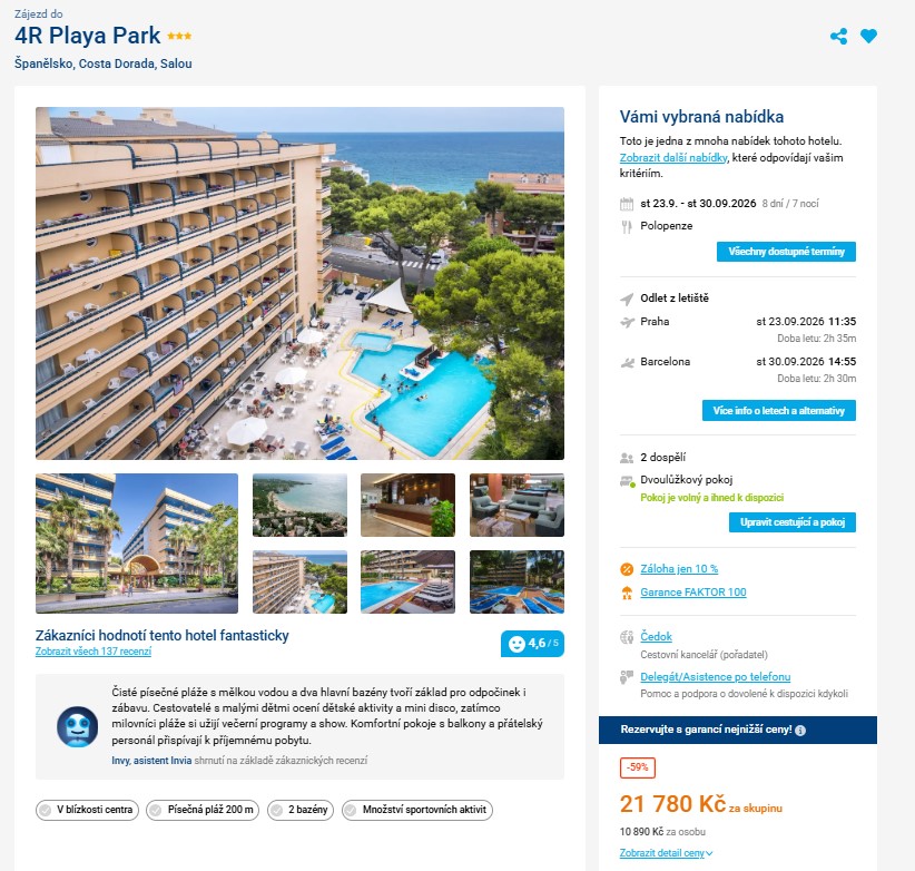 Nabídka Invia – 4R Playa Park zájezd španělsko.jpg