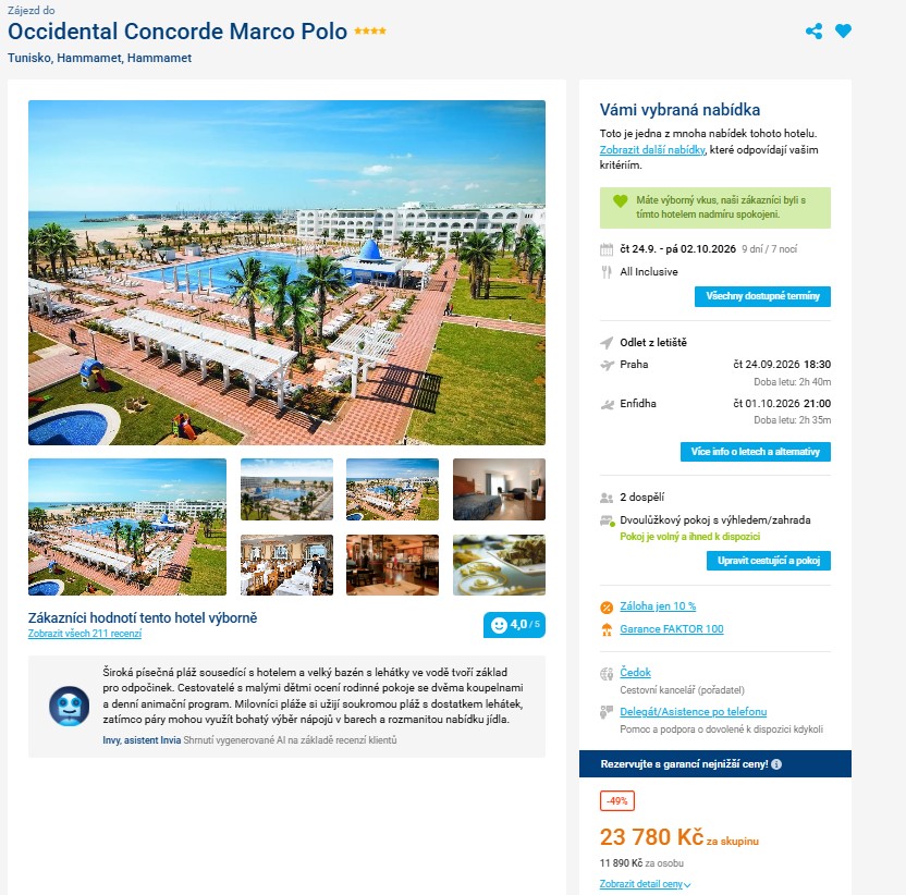 Nabídka Invia – Hotel Occidental Marco Polo zájezd tunisko.jpg