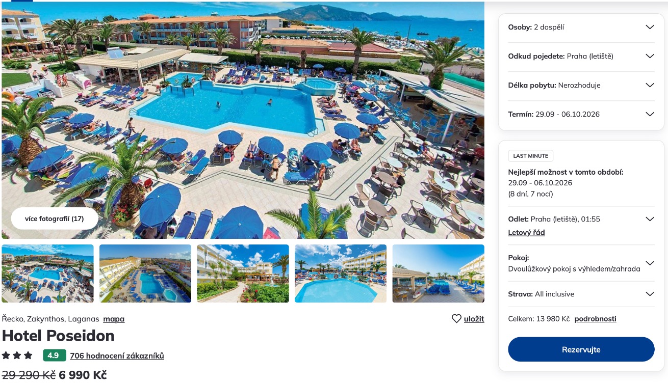 Zájezd Zakynthos Čedok hotel Poseidon.png